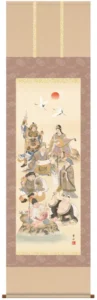 掛け軸／掛軸【慶祝】 七福神（緒方 葉水） 【送料無料】【代引手数料無料】