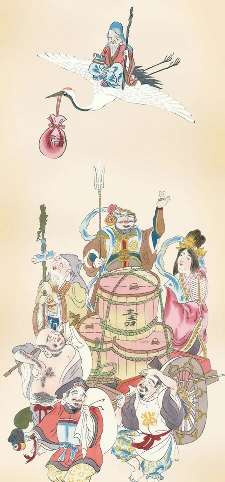 七福神 掛軸【開運】七福神（長江 桂舟） 商品画像