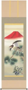 掛け軸／掛軸【正月掛け】 一富士二鷹三茄子（高見 蘭石） 【送料無料】【代引手数料無料】