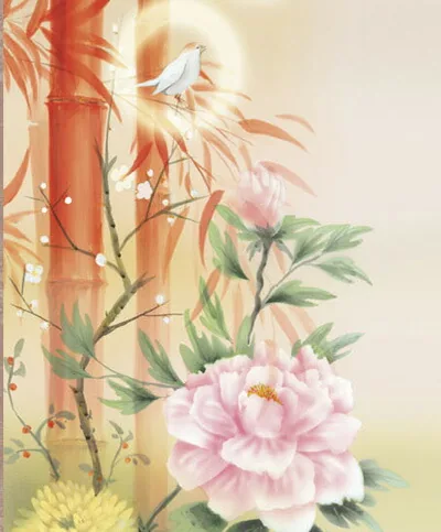 開運画 掛け軸 掛軸【尺三幅】吉祥百花繚乱図(片山観雪)掛軸（かけじく） 商品画像
