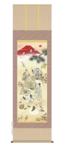 掛け軸／掛軸【縁起開運／尺三】 開運七福招来図（江本 修山） 【送料無料】【代引き手数料無料】