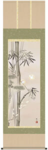 【掛け軸／掛軸／かけじく／花鳥画】<br>三友白雀図（浮田　秋水）<br>【送料無料】【代引き手数料無料】