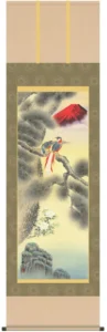 掛け軸／掛軸【慶祝画】 不老長春（森山 観月） 【送料無料】【代引手数料無料】