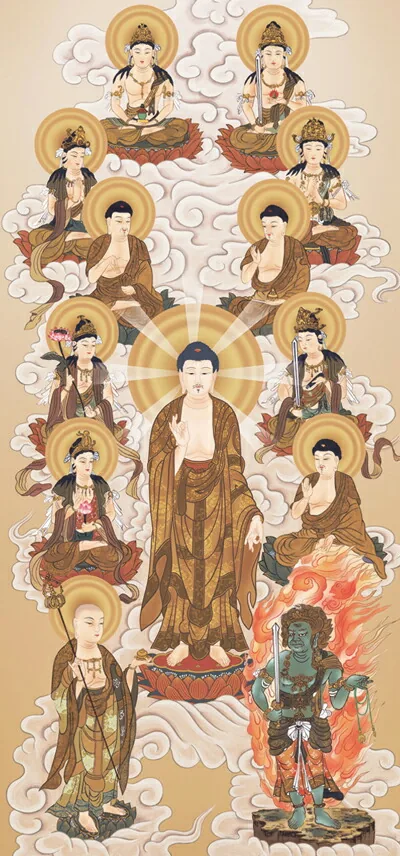 十三佛 掛け軸 掛軸 十三佛十三佛(森山 観月)送料無料 代引手数料無料 商品画像