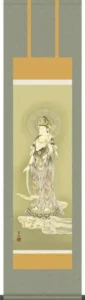 掛け軸 掛軸 【尺三幅】 雲上観音(鈴木翠朋) 【送料無料】【代引手数料無料】
