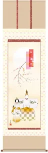 掛け軸／掛軸【お雛さま】 立雛（野川 秀華） 【送料無料】【代引手数料無料】
