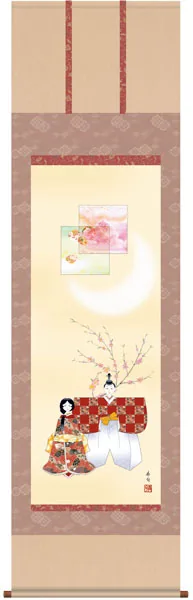 掛け軸／掛軸【お雛さま】 立雛（伊藤 香旬） 【送料無料】【代引手数料無料】