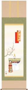 掛け軸／掛軸【お雛さま】 立雛（長江 桂舟） 【送料無料】【代引手数料無料】