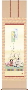 掛け軸／掛軸【お雛さま】 段雛（奥居 佑山） 【送料無料】【代引手数料無料】