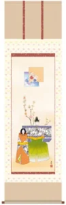 掛け軸／掛軸【お雛さま】 立雛（西尾 香悦） 【送料無料】【代引手数料無料】
