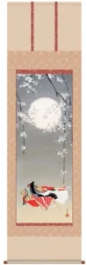 掛け軸／掛軸【お雛さま】 小野小町（西尾 香悦） 【送料無料】【代引手数料無料】