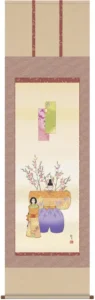 掛け軸／掛軸【お雛さま】 立雛（森山 観月） 【送料無料】【代引手数料無料】