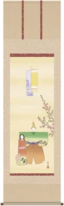掛け軸／掛軸【お雛さま】 立雛（長江 桂舟） 【送料無料】【代引手数料無料】
