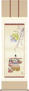 掛け軸／掛軸【お雛さま】 立雛（森山 観月） 【送料無料】【代引手数料無料】