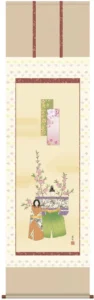 掛け軸／掛軸【お雛さま】 立雛（西尾 香悦） 【送料無料】【代引手数料無料】