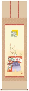 掛け軸／掛軸【お雛さま】 立雛（野川 秀華） 【送料無料】【代引手数料無料】