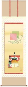 掛け軸／掛軸【お雛さま】 立雛（森山 観月） 【送料無料】【代引手数料無料】