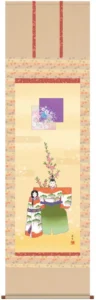 掛け軸／掛軸【お雛さま】 立雛（伊藤 香旬） 【送料無料】【代引手数料無料】
