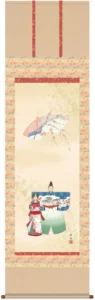 掛け軸／掛軸【お雛さま】 立雛（長江 桂舟） 【送料無料】【代引手数料無料】