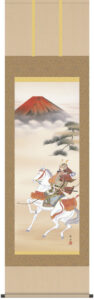 掛け軸／掛軸【武者・節句】<br>富峰武者（長江　桂舟）<br>【送料無料】【代引手数料無料】
