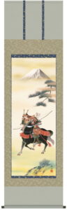 掛け軸／掛軸【武者・節句】<br>富峰武者（長江　桂舟）<br>【送料無料】【代引手数料無料】