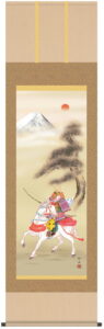 掛け軸／掛軸【武者・節句】<br>吉祥武者（長江　桂舟）<br>【送料無料】【代引手数料無料】