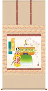 掛け軸／掛軸【お雛さま】 立雛（野川 秀華） 【送料無料】【代引手数料無料】