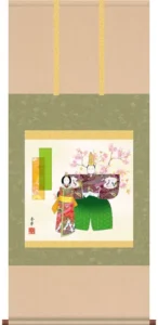 掛け軸／掛軸【お雛さま】 立雛（野川 秀華） 【送料無料】【代引手数料無料】
