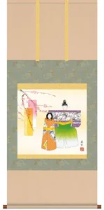 掛け軸／掛軸【お雛さま】 立雛（西尾 香悦） 【送料無料】【代引手数料無料】