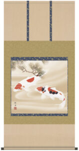 掛け軸／掛軸【武者・節句】<br>松下遊鯉（長江　桂舟）<br>【送料無料】【代引手数料無料】