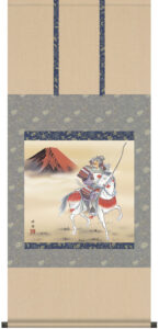 掛け軸／掛軸【武者・節句】<br>馬上武者（瀬田　功舟）<br>【送料無料】【代引手数料無料】