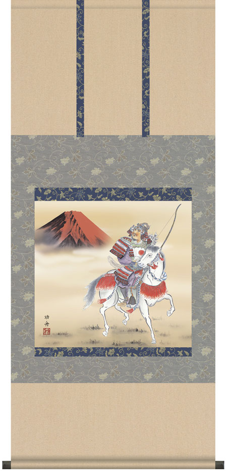 掛け軸／掛軸【武者・節句】 馬上武者（瀬田 功舟） 【送料無料】【代引手数料無料】