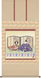 掛け軸／掛軸【お雛さま】 段雛（奥居 佑山） 【送料無料】【代引手数料無料】