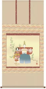 掛け軸／掛軸【お雛さま】 立雛（野川 秀華） 【送料無料】【代引手数料無料】