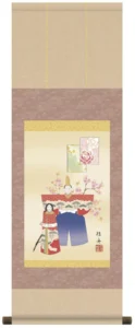 掛け軸／掛軸【お雛さま】【尺幅】 立雛（長江 桂舟） 【送料無料】【代引手数料無料】