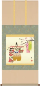 掛け軸／掛軸【お雛さま】 立雛（森山 観月） 【送料無料】【代引手数料無料】