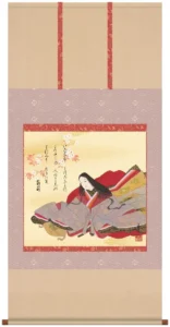掛け軸／掛軸【桃の節句】 小野小町（西尾 香悦） 【送料無料】【代引手数料無料】