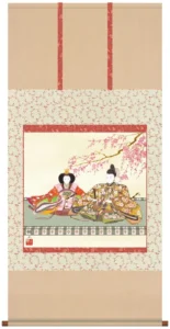 掛け軸／掛軸【お雛さま】 段雛（奥居 佑山） 【送料無料】【代引手数料無料】