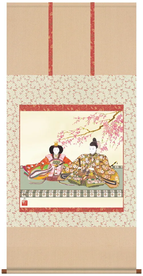 桃の節句・お雛様 掛軸【お雛さま】段雛（奥居 佑山） 商品画像