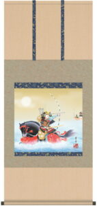 掛け軸／掛軸【武者・節句】<br>波上武者（吉田　芳月）<br>【送料無料】【代引手数料無料】