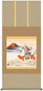 掛け軸／掛軸【武者・節句】<br>白馬武者（宇崎　洋山）<br>【送料無料】【代引手数料無料】