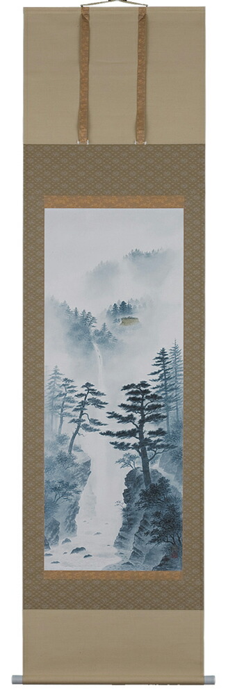 掛け軸／掛軸　水墨山水（高橋健）<br>【送料無料】【代引き手数料無料】