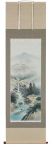 掛け軸／掛軸　彩色山水（伊藤泰仙）<br>【送料無料】【代引き手数料無料】