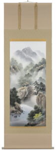 掛け軸／掛軸　彩色山水（西脇　紫光）<br>【送料無料】【代引き手数料無料】