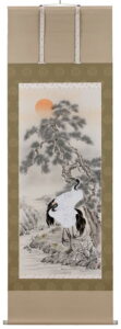 掛け軸／掛軸　鶴亀（丹羽陽春）<br>【送料無料】【代引き手数料無料】