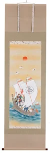 掛け軸／掛軸 七福神（石田松仙） 【送料無料】【代引き手数料無料】