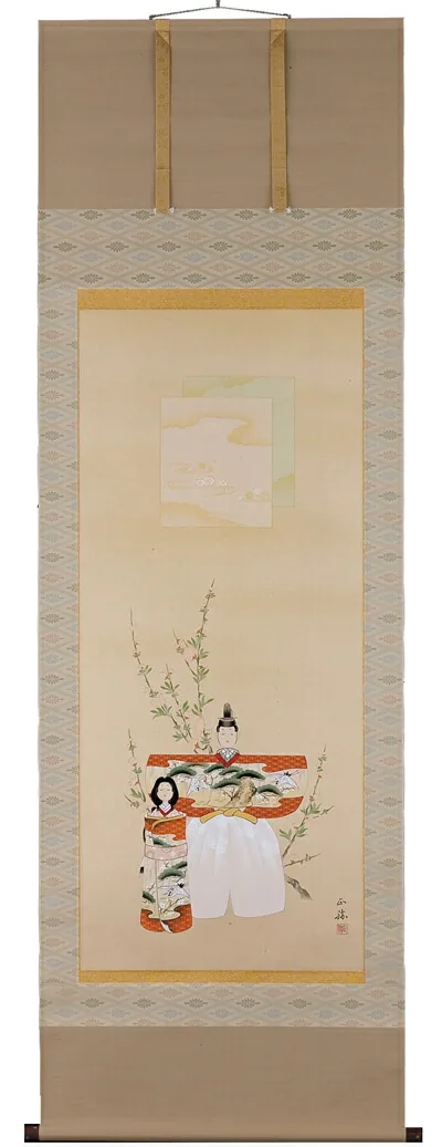 掛け軸／掛軸／かけじく 立雛（藤吉正勝） 【送料無料】【代引き手数料無料】