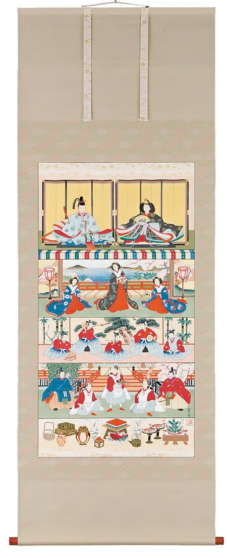 掛け軸／掛軸 お雛様（小林翠月） 【送料無料】【代引き手数料無料】
