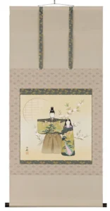 掛け軸／掛軸 立雛（本金箔押）（円窓）（藤吉正勝） 【送料無料】【代引き手数料無料】