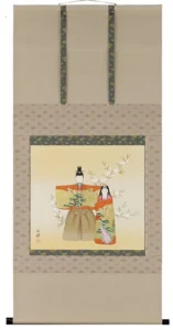 掛け軸／掛軸 立雛（本金箔押）（藤吉正勝） 【送料無料】【代引き手数料無料】